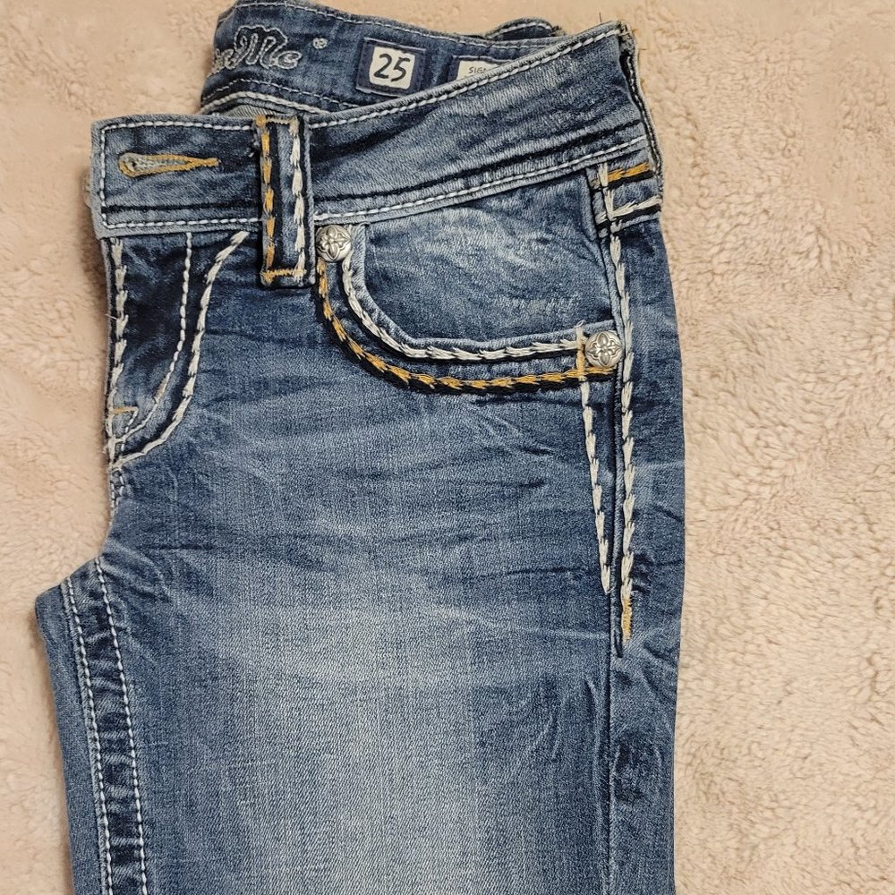 Miss Me Signature Cuffed Capri Jeans Size: 25 - Picture 12 of 13